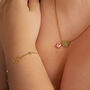 Custom Birth Month Flower And Gemstone Bracelet, thumbnail 3 of 5