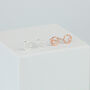 Sterling Silver Crystal Circle Stud Earrings, thumbnail 1 of 5
