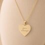 Personalised Solid 9ct Gold Heart Disc Pendant Necklace, thumbnail 5 of 10
