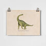 Vintage Brachiosaurus Dinosaur Children's Art Print, thumbnail 2 of 4