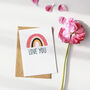 Love You Rainbow Greetings Card, thumbnail 1 of 2