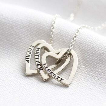 Personalised Sterling Silver Family Heart Necklace, 6 of 12