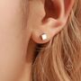 Sterling Silver Tiny Little Cube Stud Earrings, thumbnail 6 of 12