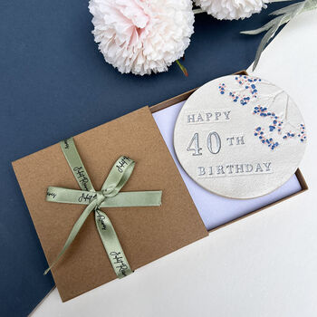 40th Birthday Floral Coaster, 4 of 8