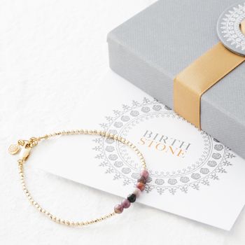April Birthstone Bracelet With Personalised Tag, 8 of 9