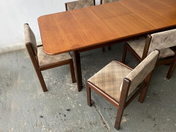 Mid Century G Plan Dining Table With Six Dining Chairs, 5 of 12