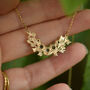 Solid 9ct Gold And Sapphire Creeping Vine Necklace, thumbnail 4 of 5
