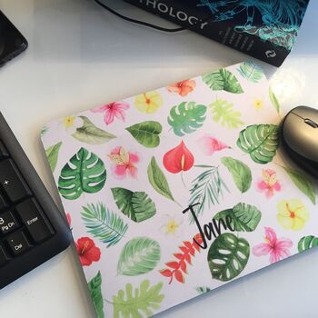 Personalised Tropical Theme Mouse Mat, 6 of 6