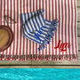 Handwoven 100% Cotton Beach Towel, Peshtemal, thumbnail 2 of 6