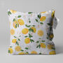 Lemons And Floral Cushion Cover With Yellow And Green, thumbnail 1 of 7