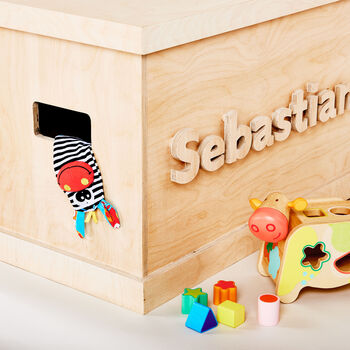 Personalised Wooden Toy Box, 6 of 8