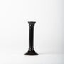 Handmade Ink Black Ceramic Taper Candlestick, thumbnail 2 of 3