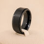 Men’s Personalised Black Stainless Steel Wide Spinner Ring – 8mm, thumbnail 1 of 10