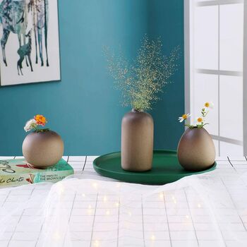 Ceramic Flower Vases Set Of Three, 3 of 3
