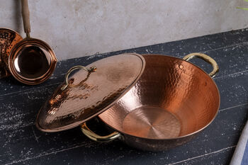 Hand Hammered Copper Stew Pot With Lid, 2 of 6