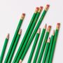 12 Personalised Green Pencils, thumbnail 1 of 4