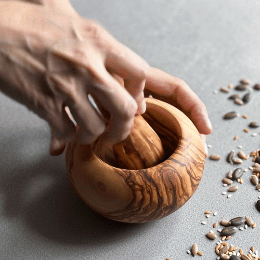 Traditional Olive Wood Pestle And Mortar, thumbnail 2 of 8