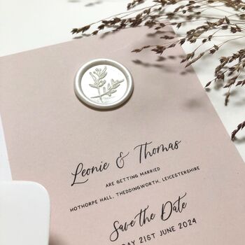Artisan Wax Seal Save The Date, 7 of 12