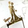 Fairy Tale Gold Mirror Wedding Cake Topper, thumbnail 1 of 5