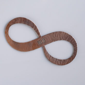 7th Anniversary Gift Copper Infinity Sculpture, 3 of 12