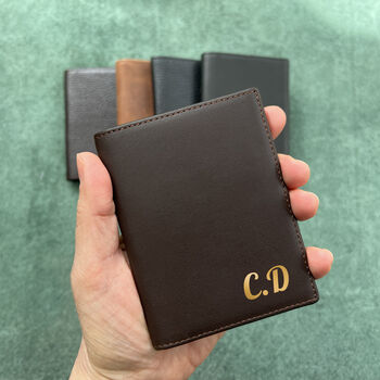 Personalised Leather Wallet, Father's Day Gift, 5 of 10