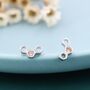 Sterling Silver Tiny Honeycomb Stud Earrings, thumbnail 6 of 11