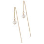 14ct Rose Gold Filled Metal And Pearl Thread Earrings, thumbnail 5 of 8