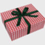 Luxury Red Gingham Christmas Wrapping Paper, thumbnail 2 of 4
