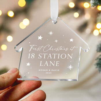 Personalised First Christmas New Home Ornament, 5 of 7