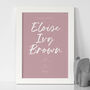 Personalised Baby Girl's Birth Announcement Print, thumbnail 1 of 7