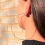 Extra Large Polished Silver Plated Hoop Earrings, thumbnail 7 of 7
