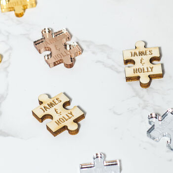 Puzzle Wedding Table Confetti Favour Decorations, 3 of 3