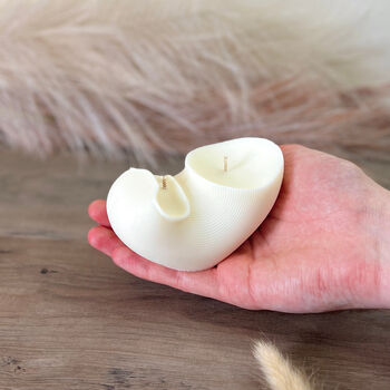 Conch Shell Natural Soy Wax Candle Sculpture Candles, 5 of 8