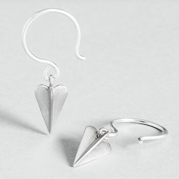 Aphrodite Hook Earrings With Medium Heart, 2 of 2