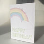 Personalised Rainbow Happy Birthday Card, thumbnail 3 of 5