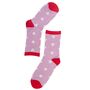 Women's Bamboo Socks Valentine's Day Pink Love Hearts, thumbnail 1 of 3