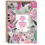 Boho Wildflowers Pink Daughter Floral Birthday Card, thumbnail 1 of 5