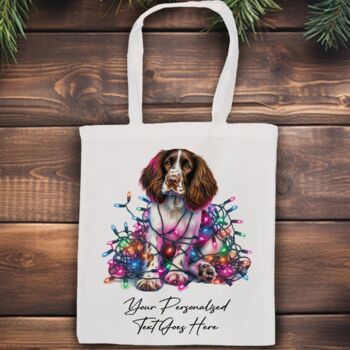Personalised Springer Spaniel In Christmas Lights, 9 of 10