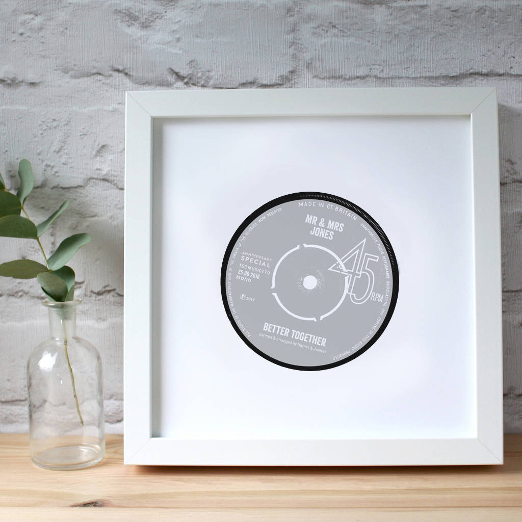 Personalised Anniversary Record Label Print, 1 of 6