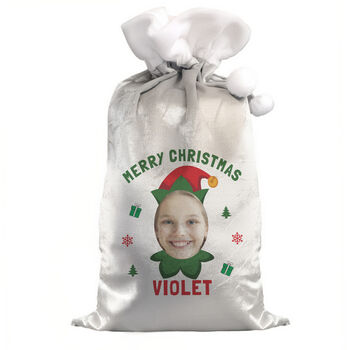 Personalised Photo Elf Christmas Sack For Children, 4 of 4