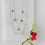 Black Obsidian And Clear Quartz Layered Necklace, thumbnail 1 of 5