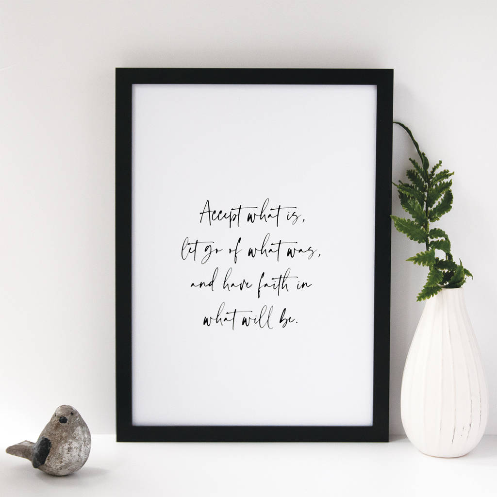 accept what is quote inspiration typographic print by the stamford ...