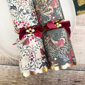 Elegant Christmas Robin Crackers Set Of Six, 4 of 7
