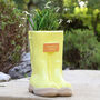 Personalised Large Yellow Welly Boots Planter, thumbnail 3 of 11