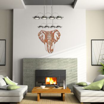 Majestic Metal Elephant Art Home Wall Decor, 8 of 10