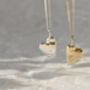 9ct Gold Handformed Heart Pendant Necklace, thumbnail 3 of 4