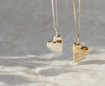 9ct Gold Handformed Heart Pendant Necklace, 3 of 4