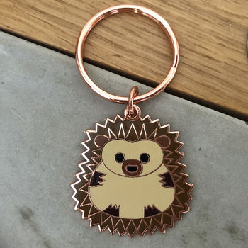 Hedgehog Keyring Gift For Hedgehog Lover, 2 of 3