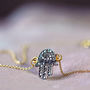 Hamsa Hand Of Fatima Diamond Pave Necklace, thumbnail 2 of 12