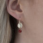 Gold Plated Or Sterling Sliver Birthstone Drop Earrings, thumbnail 3 of 6